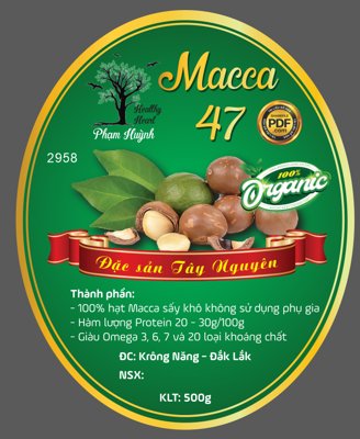 File tranh Market tem nhãn Maca 47 Phạm Quỳnh đặc sản file corel (ảnh gốc) in trần 3D