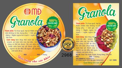 File tranh Market tem nhãn granola từ quả hạt tự nhiên file corel (gốc) chủ đề thiên nhiên