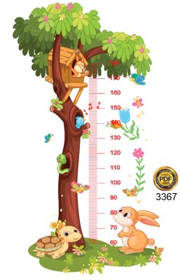 Tải file Market thước đo chiều cao cho trẻ em #2 file Corel (ảnh gốc) độ phân giải 300dpi