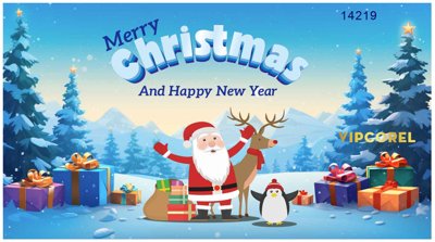 File gốc Market trang trí Giáng Sinh 2025 file corel #6 (in lụa) chi tiết cao