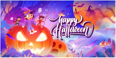 File tranh Market trang trí Lễ hội Halloween vector file corel #17 (gốc) in backlit film