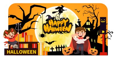 File ảnh Market trang trí Lễ hội Halloween vector file corel #18 (gốc) in biển hiệu
