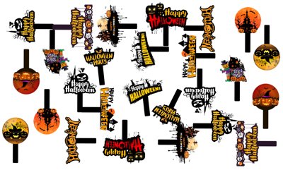 File tranh Market trang trí Lễ hội Halloween vector file corel #24 (gốc) chủ đề động vật