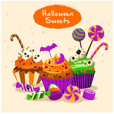 File tranh trang trí Market trang trí Lễ hội Halloween vector file corel #26 (tải file gốc)