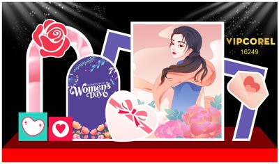 File tranh trang trí Market trang trí Women's Day 8.3 #6 file corel (tải file gốc)