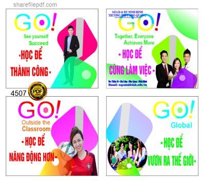 File gốc Market trang trí cổng trường cấp 3 - Học để làm gì CDR (cho in ấn) từ kho Filetranh