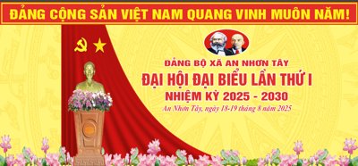 Download file gốc Market trang trí khánh tiết Đại hội Đảng Bộ xã 2030 (dùng cho in ấn)