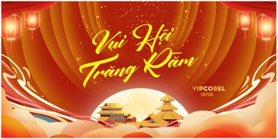 File gốc Market trang trí vui tết Trung Thu 2025 #46 file corel (in tráng gương) sang trọng