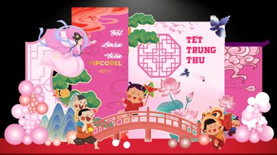 Download file gốc Market trang trí vui tết Trung Thu 2025 #52 file corel (dùng cho in ấn)