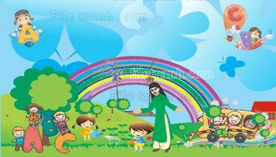 File PSD Mau Trang tri truong mam non (21) (bản gốc) cho nhà in