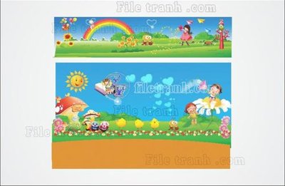 File tranh Mau Trang tri truong mam non (49) (gốc) in trên kính