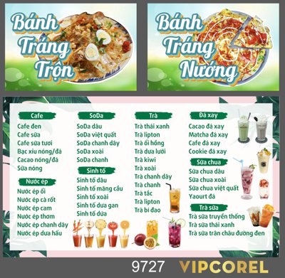 Tải file Menu trà sữa - bánh tráng trộn - bánh tráng nướng (gốc) chủ đề tâm linh