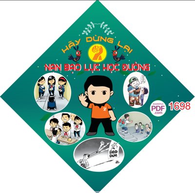 File tranh Nạn bạo lực học đường - hãy dừng lại file PDF & CDR (bản gốc) treo quán cafe