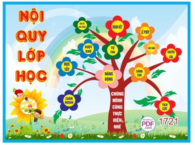 File gốc Nội quy lớp học #5 file PDF & CDR (in 3D) cho trang trí