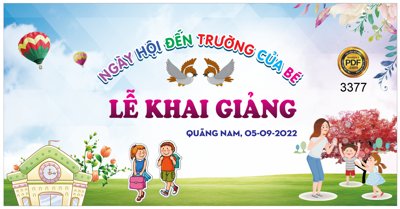 File gốc Ngày Hội đến trường của bé - Lễ Khai giảng file Corel (vector) cho in ấn