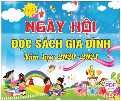 File gốc Ngày hội đọc sách gia đình file PDF & CDR (in 3D) cho trang trí