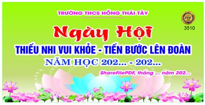 File PSD in ấn Ngày hội Thiếu nhi vui khỏe - tiến bước lên đoàn file Corel (chất lượng cao)