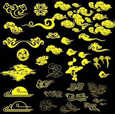 File tranh [PSD] Hoa văn họa tiết mây cổ truyền thống (gốc) in backlit film