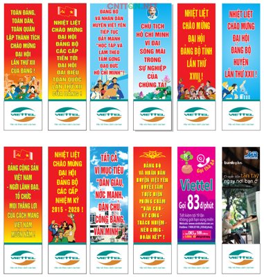 Tải file gốc Pano Viettel tuyên truyền treo lắp dọc đường file Corel (bản PSD) chỉnh sửa được