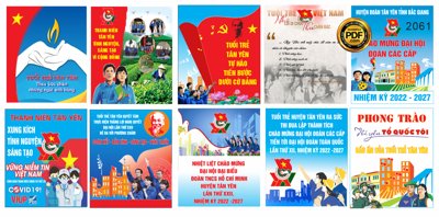 File in lụa Pano cổ động đại hội đại biểu đoàn TNCS Hồ Chí Minh CDR (hoa văn) Pano cổ động đại hội đại biểu đoàn TNCS Hồ Chí Minh CDR