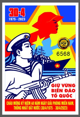 File tranh gốc PSD Pano cổ động 30/4 - giữ vững biển đảo tổ quốc file corel còn nguyên layer