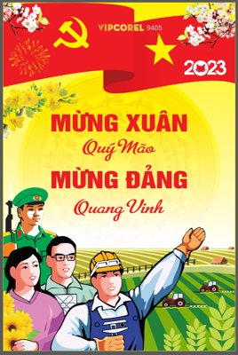 File tranh Pano mừng đảng mừng xuân 2024 vector #3 (ảnh gốc) độc quyền