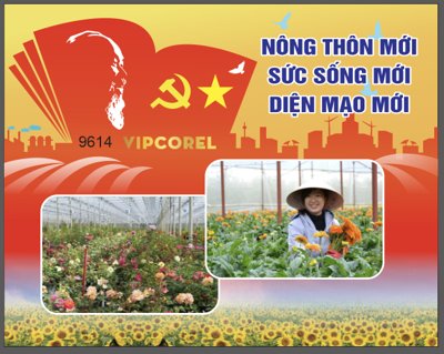 File gốc Pano nông thôn mới - sức sống mới - diện mạo mới (in lụa) cao cấp