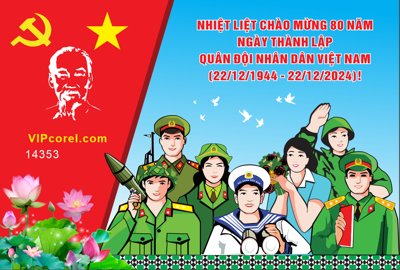Download file gốc Pano ngày thành lập quân đội nhân dân Việt Nam 22-12 (in mica) trong suốt