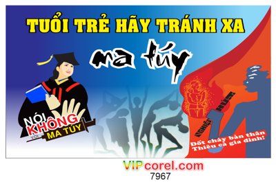 File gốc Pano tuổi trẻ hãy tránh xa Ma Túy file vector corel (cho in ấn) độc quyền