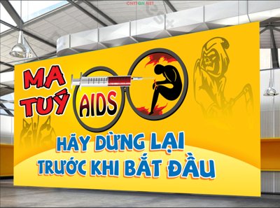 File gốc Pano tuyên truyền phòng chống Ma Túy AIDS file CDR (trang trí) phòng trẻ em