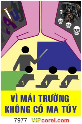 Download file ảnh gốc Pano tuyên truyền vì mái trường không có ma túy để in ấn