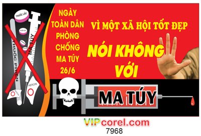 File gốc in mica Pano vì một xã hội tốt đẹp nói không với ma túy chất lượng