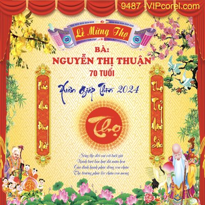 File gốc Phông lễ mừng thọ bà Nguyễn Thị Thuận 70 tuổi (cho in ấn) từ kho Filetranh