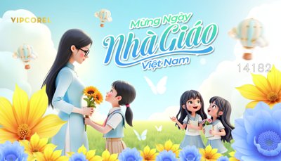 File tranh Phông nền ngày nhà giáo Việt Nam 20-11 file PSD #10 (gốc) chủ đề thành phố