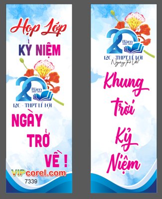 Mua file tranh gốc Phướn thả họp lớp kỷ niệm 20 năm ngày trở về tại Filetranh.com