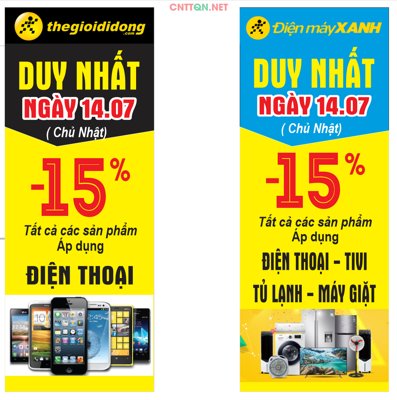 File tranh Phướn thả khuyến mại didong & dienmayxanh file CDR (ảnh gốc) in trần xuyên sáng