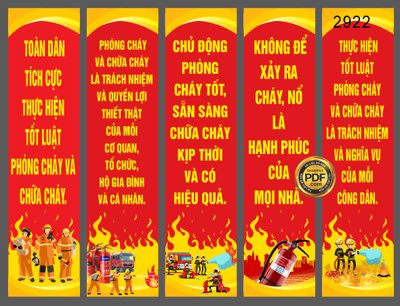 Download file gốc Phướn thả tuyên truyền phòng cháy chữa cháy file corel (dùng cho in ấn)