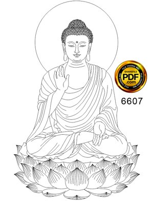 File in trần Phật tổ nét vector hình khắc laser file coreldraw x7 (bản gốc) hoa văn