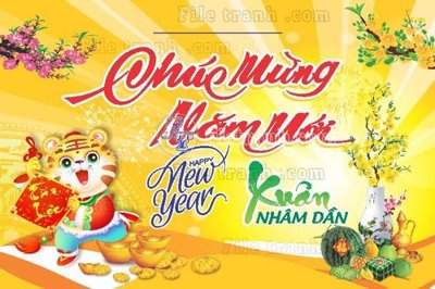 File tranh Phong nen san khau chuc mung nam moi (34) (bản gốc) treo quán cafe