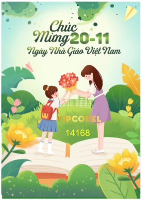 Tải file Poster mừng ngày nhà giáo Việt Nam 20-11 #12 file corel (gốc) làm file thiết kế