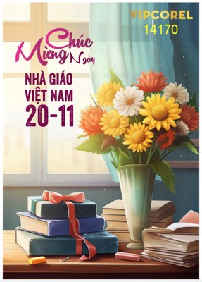 File gốc Poster mừng ngày nhà giáo Việt Nam 20-11 #14 file corel (phong cách) tối giản