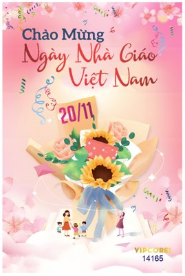 File ảnh Poster mừng ngày nhà giáo Việt Nam 20-11 #9 file corel (gốc) in decal dán tường