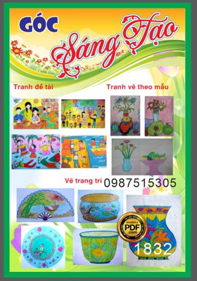 File tranh Poster trang trí Góc Sáng Tạo trên tường file CorelDRAW x7 (bản gốc) in lụa 5D