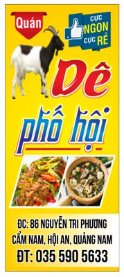 Tải file [Standee] Phướn quán thịt dê phố hội file CDR (ảnh gốc) in gạch men