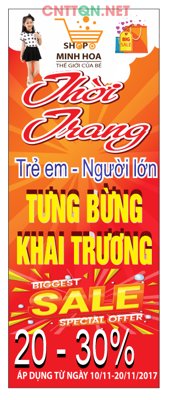 Tải file gốc Standee Thời trang tưng bừng khai trương file CDR dùng cho in ấn