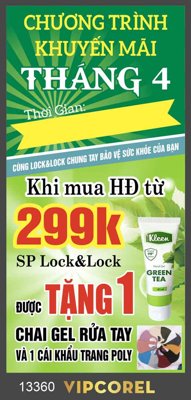 Tải file Standee chương trình khuyến mãi tháng 4 siêu thị (gốc) in tranh tráng gương