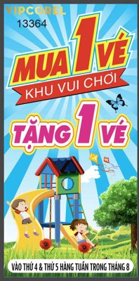 Download file gốc Standee khu vui chơi trẻ em #2 file corel (in lụa) cao cấp