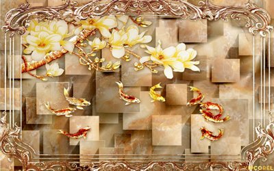 Download file gốc Tải Tranh dán tường hoa nổi 3D cao cấp #26 (in mica) trong suốt