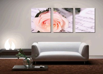 File gốc Tải tranh bộ ghép 3 tấm những bông hoa #103 (in mica) làm bảng hiệu