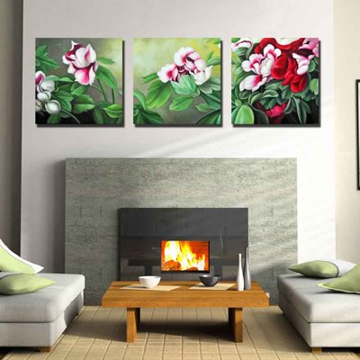 File tranh Tải tranh bộ ghép 3 tấm những bông hoa #114 (gốc) chủ đề thiên nhiên